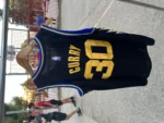 ⁦NBA Jersy Golden state Noir⁩ - الصورة ⁦2⁩