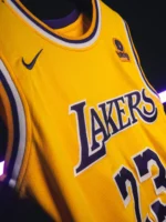 ⁦NBA Jersy Lakers Jaune⁩ - الصورة ⁦3⁩