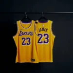⁦NBA Jersy Lakers Jaune⁩ - الصورة ⁦6⁩